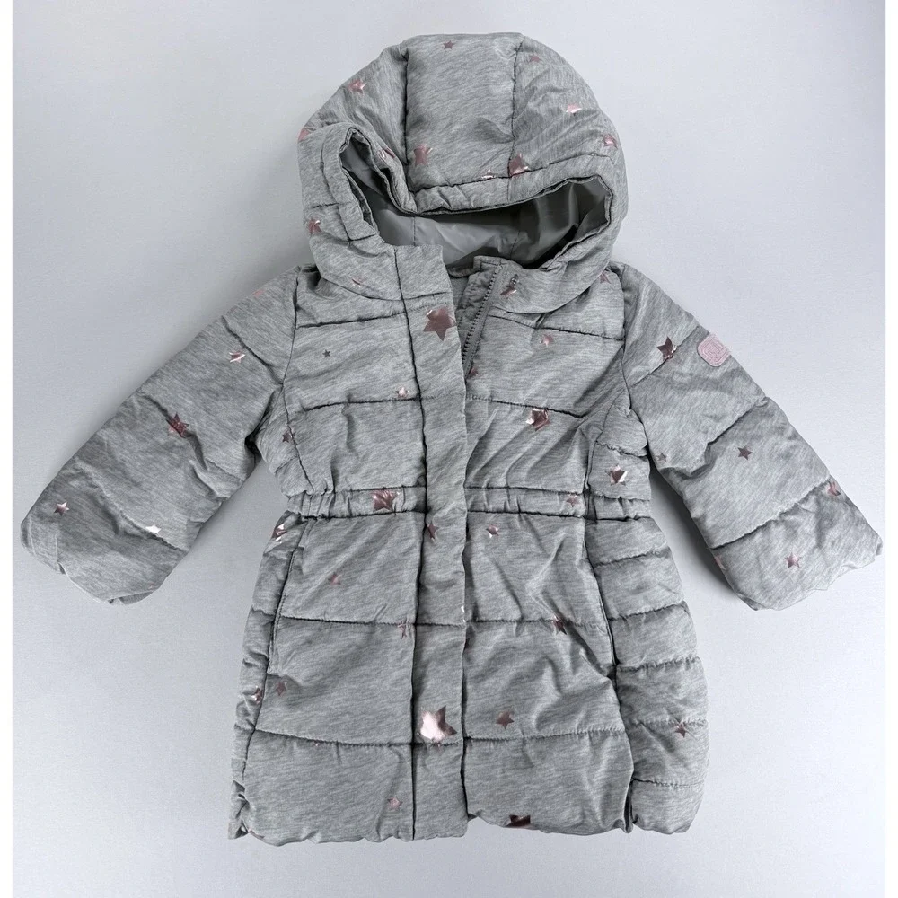 Baby GAP Girls ColdControl Max Hood Insulated Water Resistant Star Puffer 18-24M